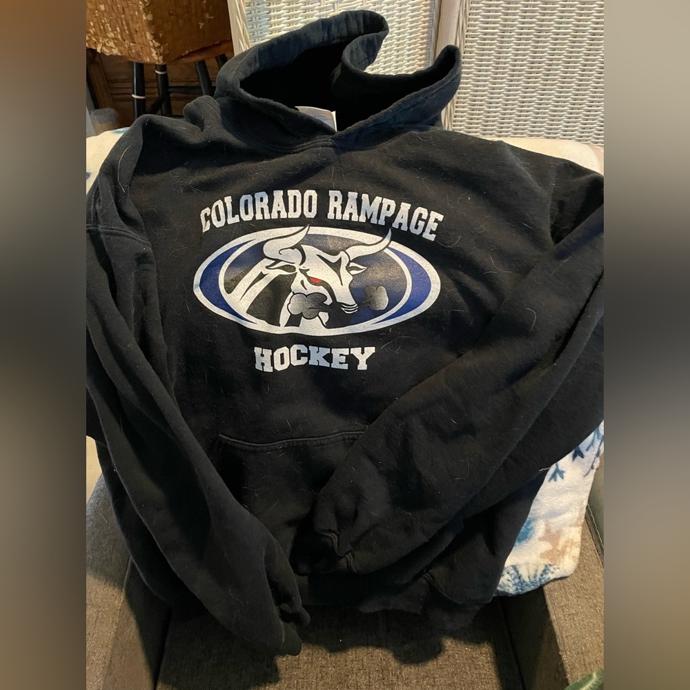 Colorado Rampage AAA Hockey youth Large Black sweatshirt